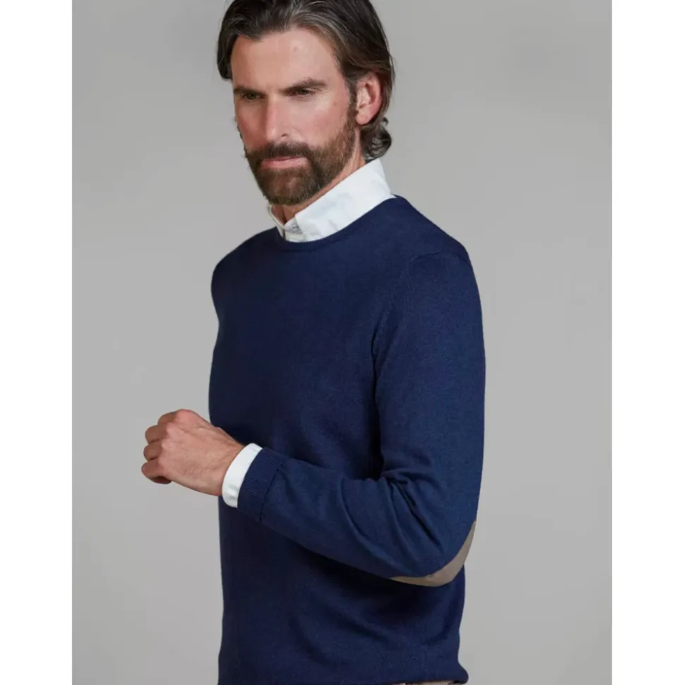 Crew Neck Patch Sweater