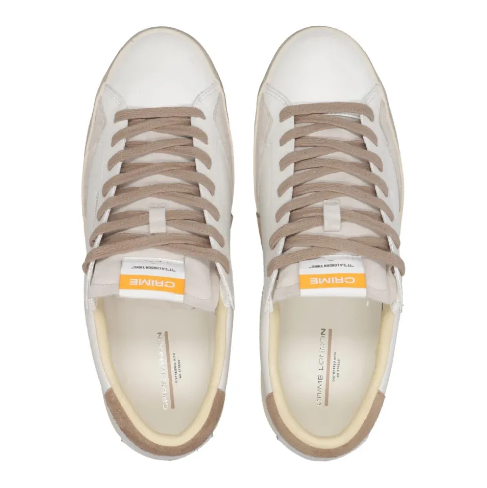 Crime London Sneakers White+Tobacco