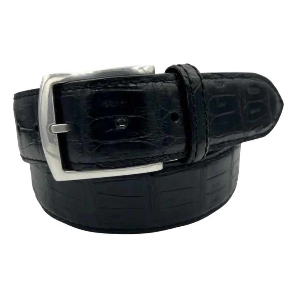 Crocodile Leather Belt 4 cm