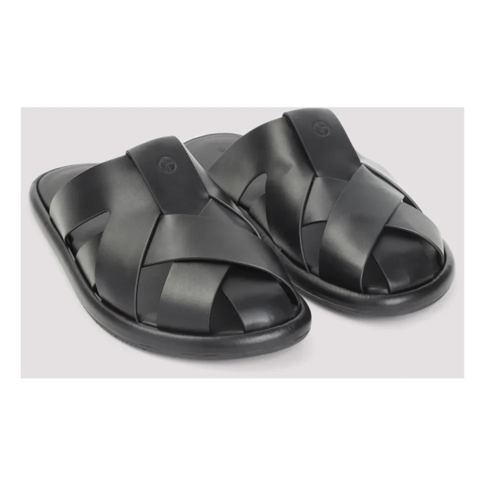 Cross-over sandaler i nappaskinn
