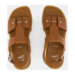 Cuoio Lær Sandaler med Metall Detalj