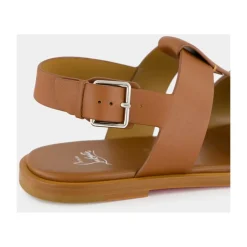 Cuoio Lær Sandaler med Metall Detalj