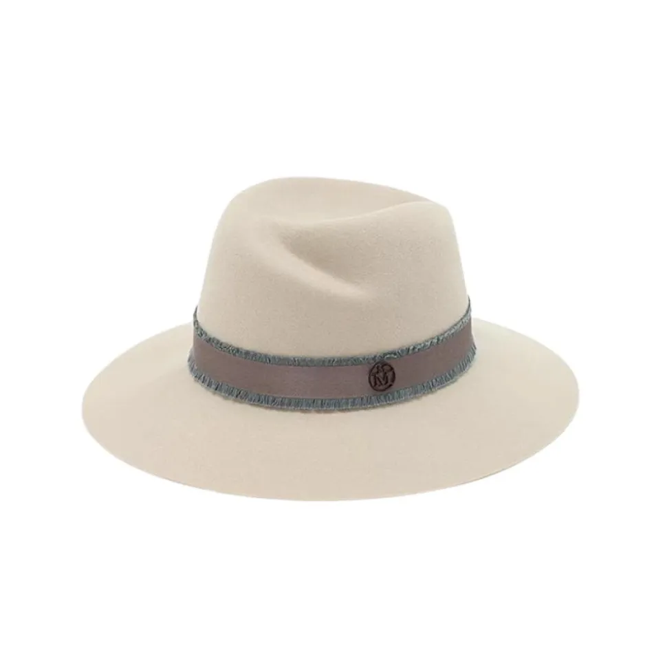 Dekorert Bomull Grosgrain Hatt