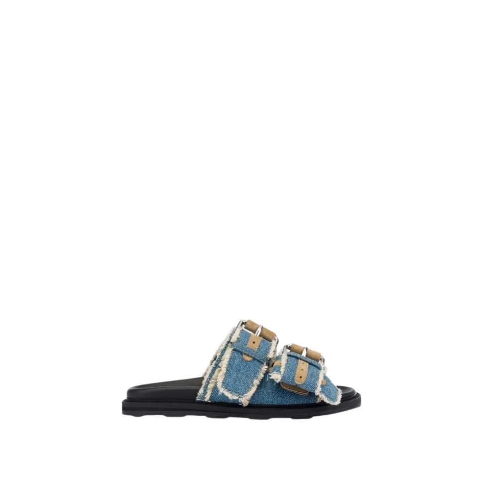 Denim Flatform Sandaler