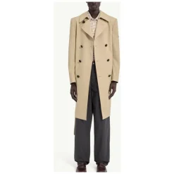 Dobbeltspent trenchcoat med belte