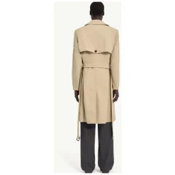Dobbeltspent trenchcoat med belte