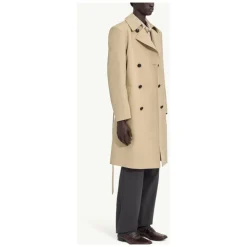 Dobbeltspent trenchcoat med belte