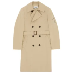 Dobbeltspent trenchcoat med belte
