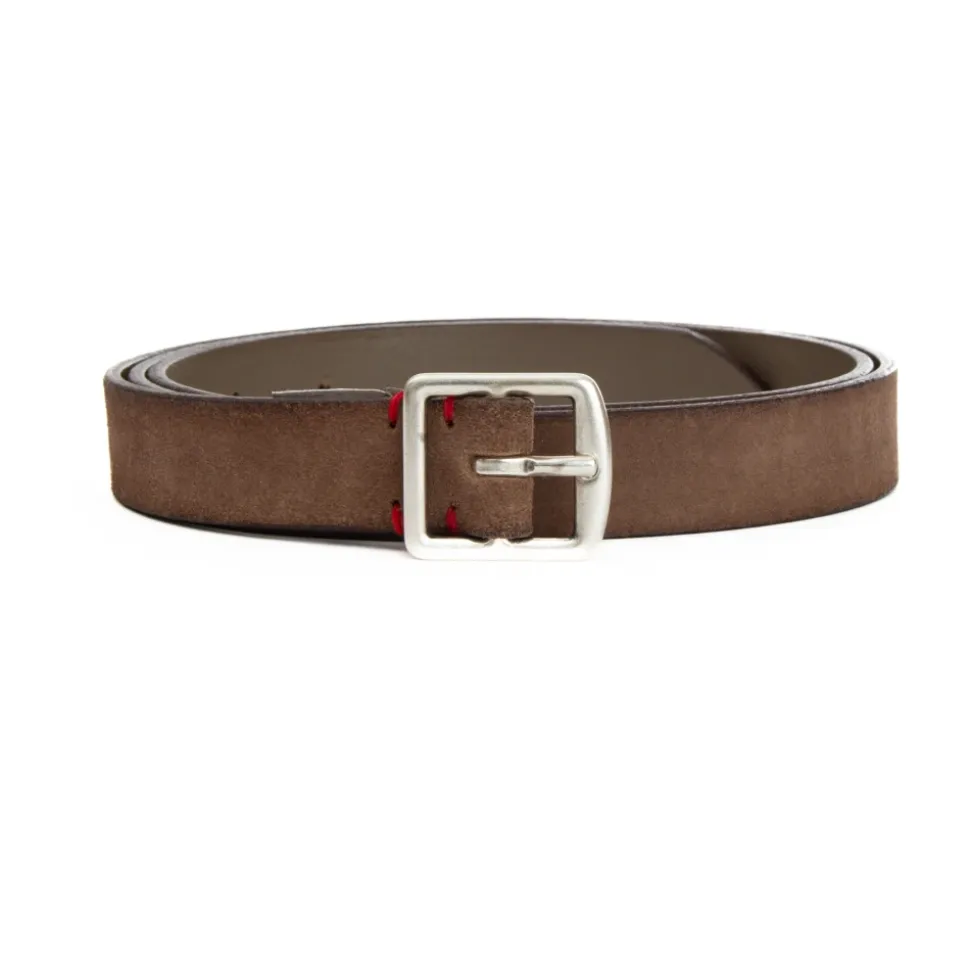 Dove Grey Suede Crafted Belt