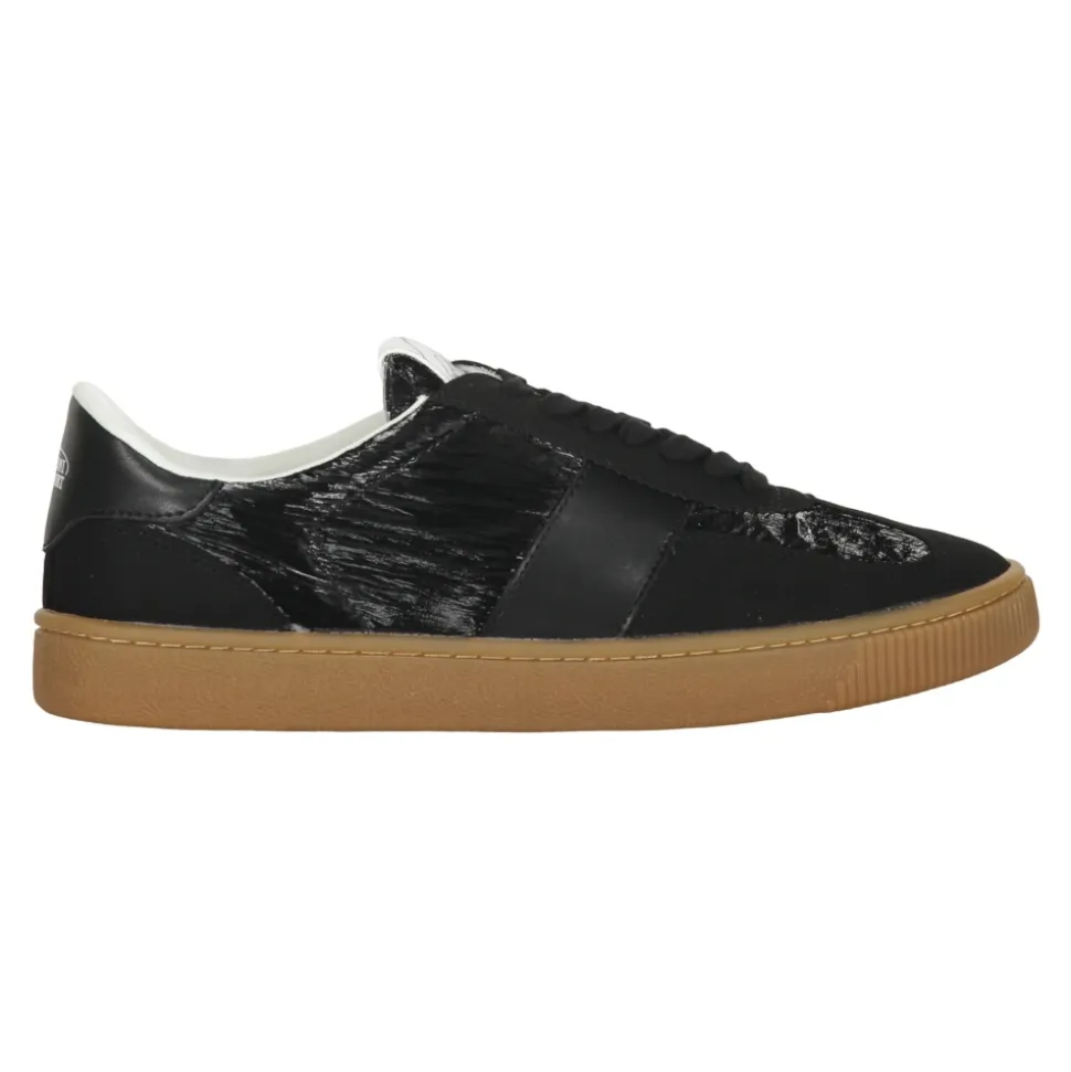 Elegante sorte sneakers med gummisåle