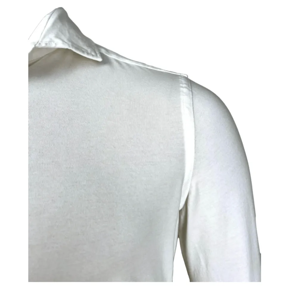 Elegant hvit jersey skjorte