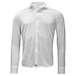 Elegant hvit jersey skjorte