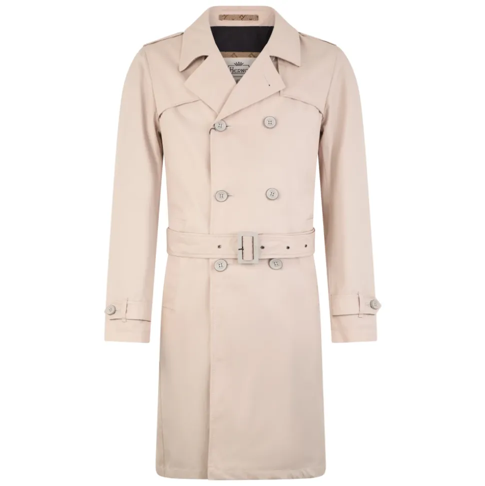 Elegant lang beige trenchcoat for enhver anledning