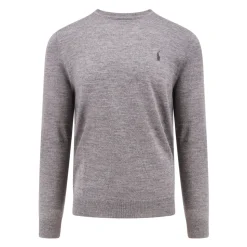 Embroidered Pony Wool Crew-Neck Sweater