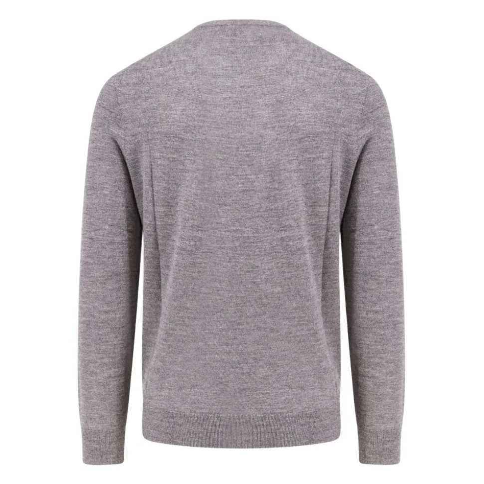 Embroidered Pony Wool Crew-Neck Sweater