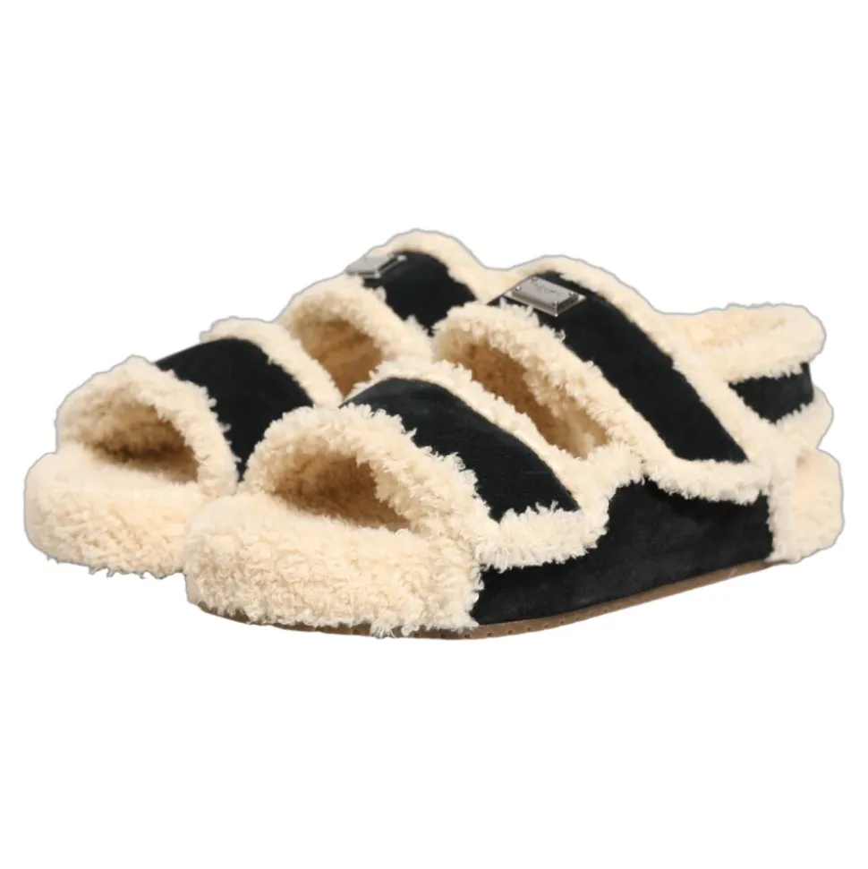 Faux-fur Slides