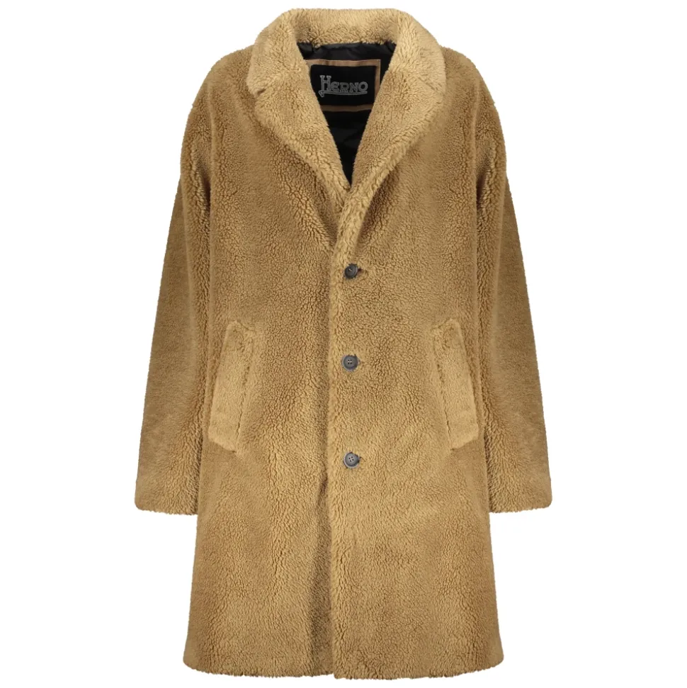 Faux Pels Revers Kåpe