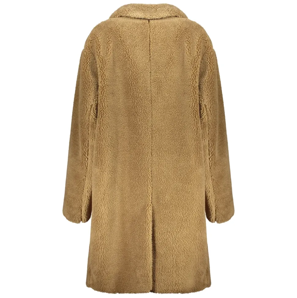 Faux Pels Revers Kåpe