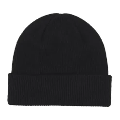Flame Patch Beanie Hat i Svart