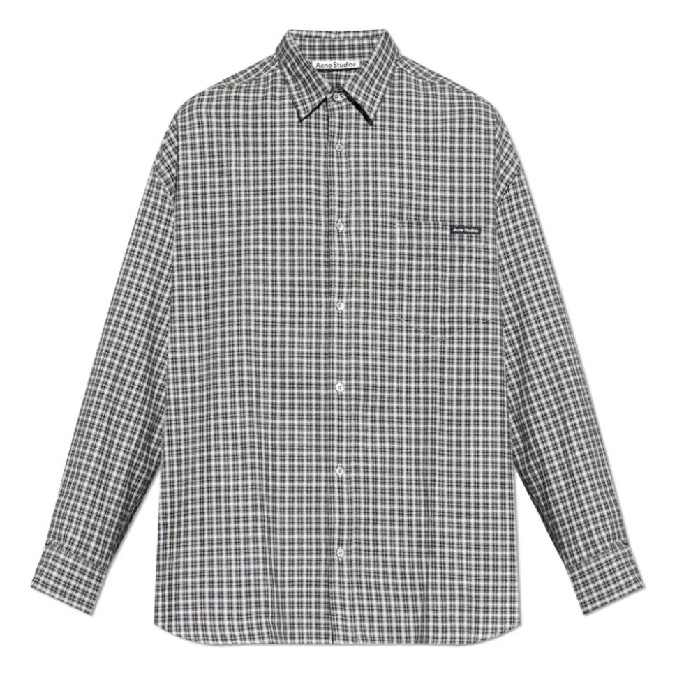 Flanellskjorte med knapper