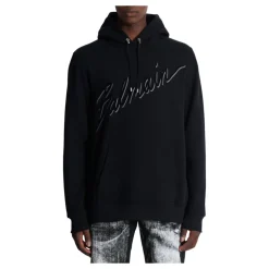 Flocked Letter Hoodie