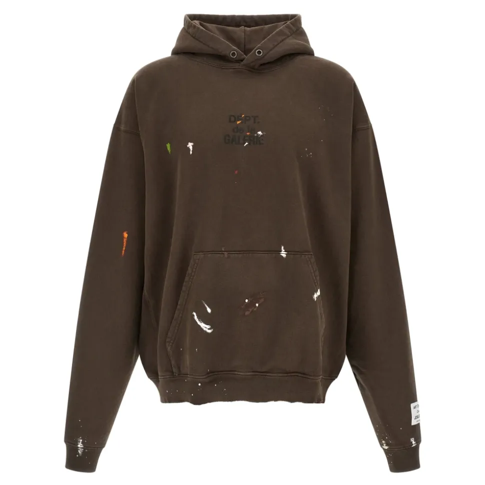 French Logo Painted Hoodie