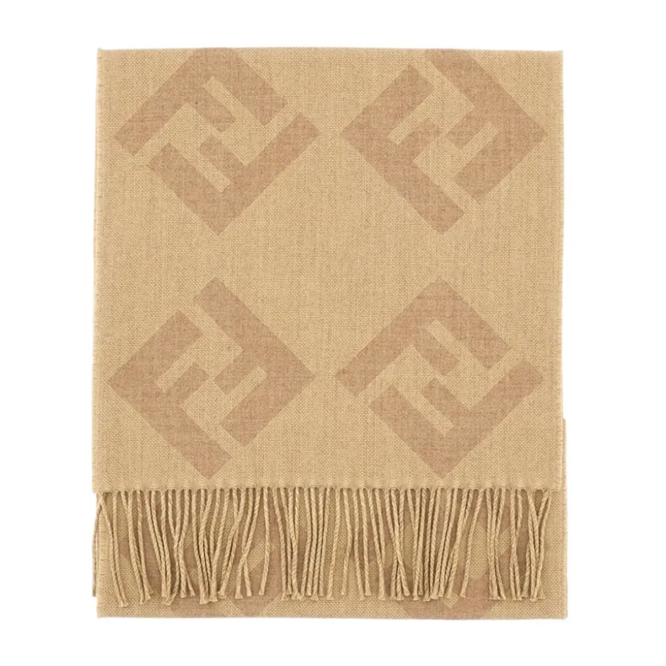 Fringed FF Motif Scarf