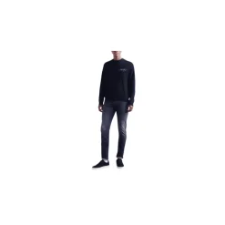 Genser i ren ny ull med jacquardlogo