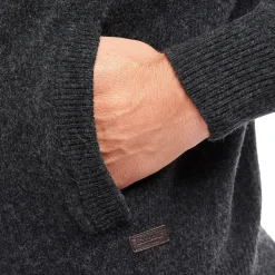 Genser med glidelås og knapper Grå