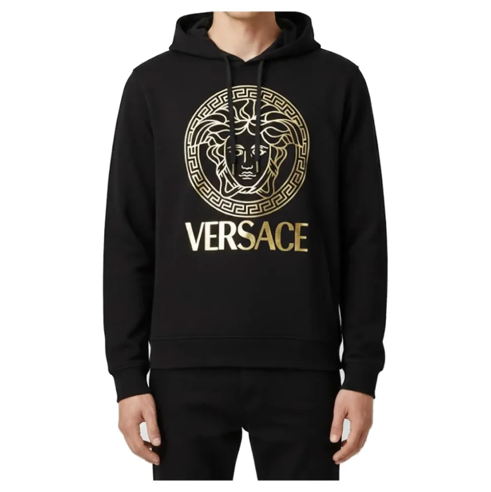 Gold Medusa Logo Hoodie