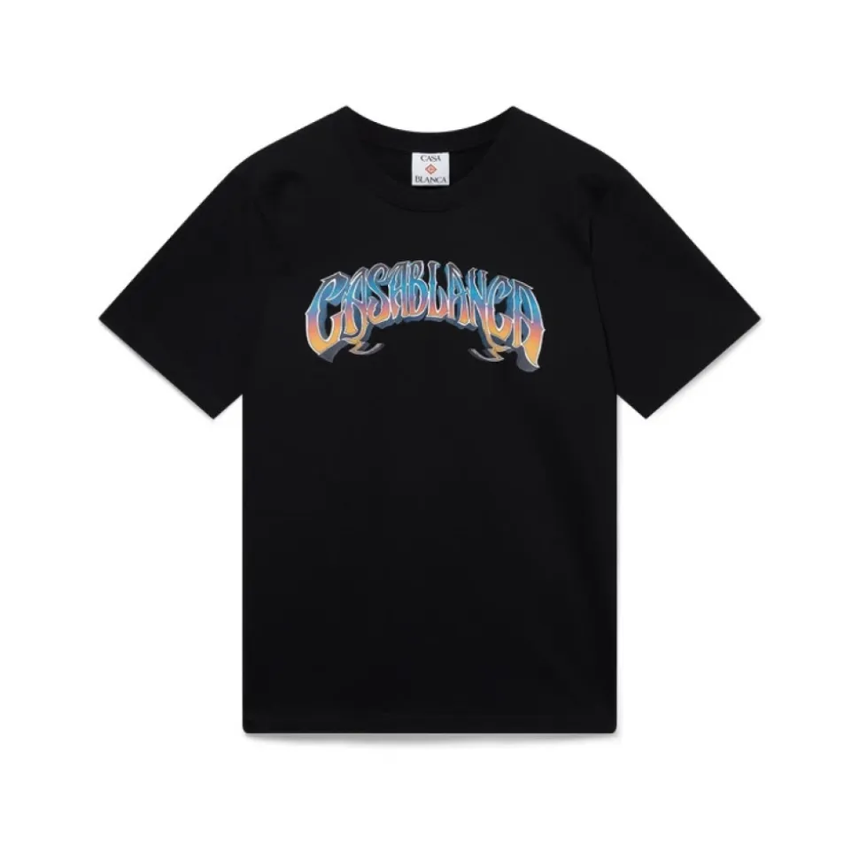 Gradient Gothic Kortarmet T-skjorte