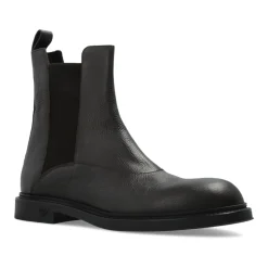 Grained Leather Chelsea Boots
