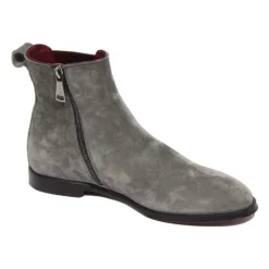 Grå Beatles Velvet Semsket Boots