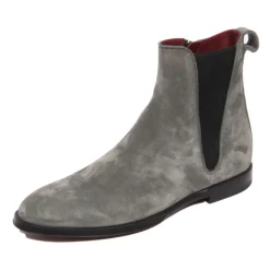 Grå Beatles Velvet Semsket Boots