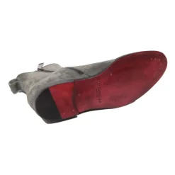 Grå Beatles Velvet Semsket Boots