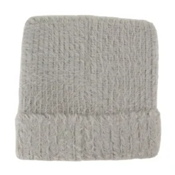 Grå Fluffy Square Beanie Nylon