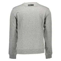 Grå Langermet Sweatshirt med Trykk