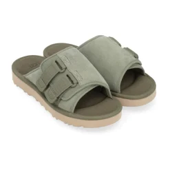 Grønn Semsket Stropp Sandal