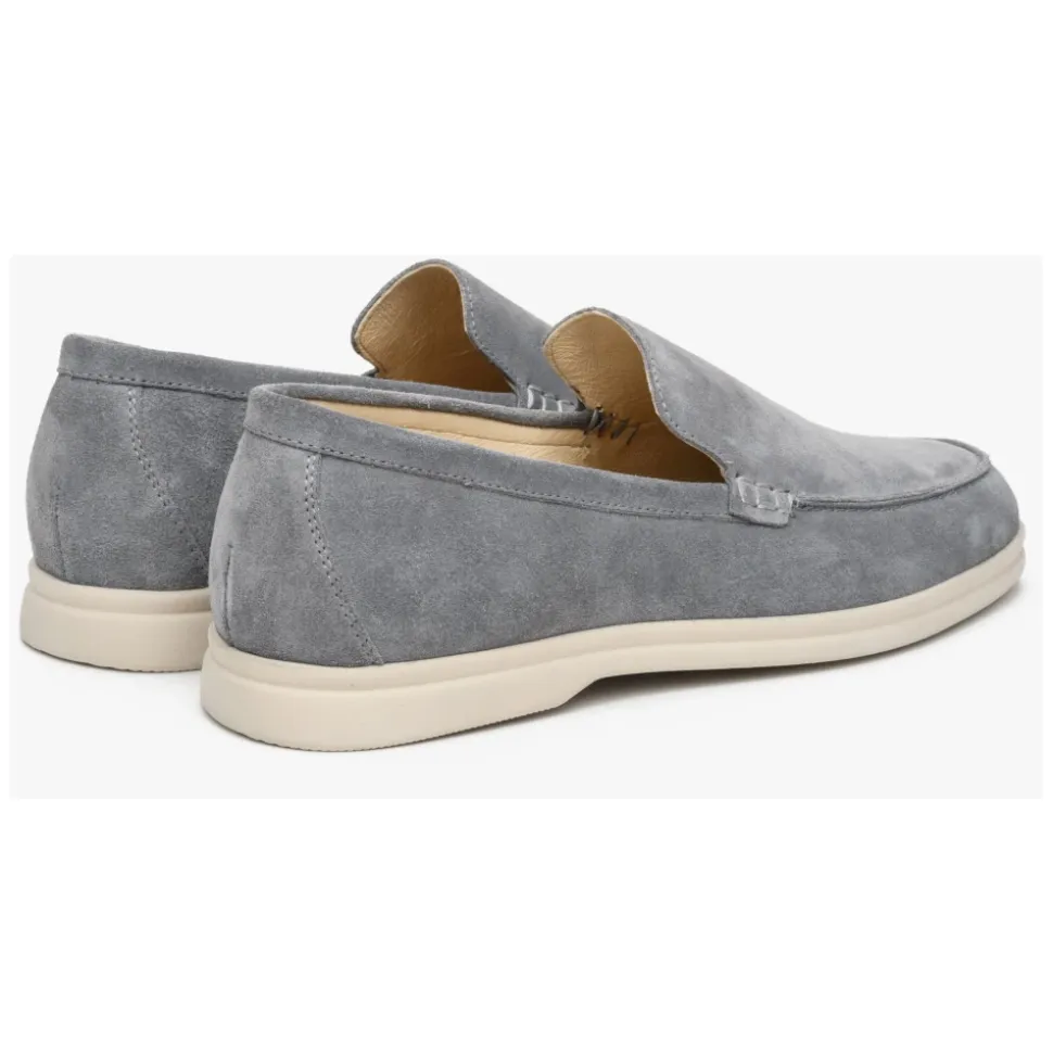 Grå Velour Loafers