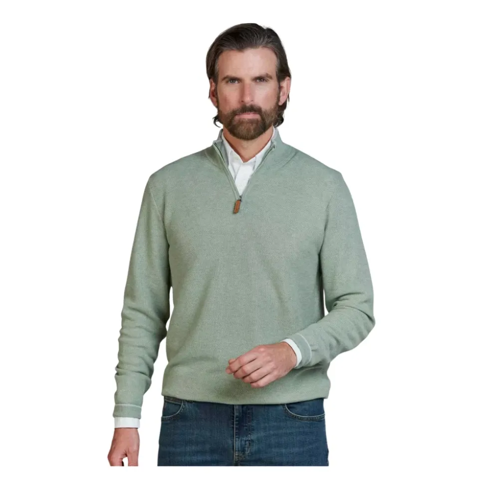 Half-Zip Structure Sweater