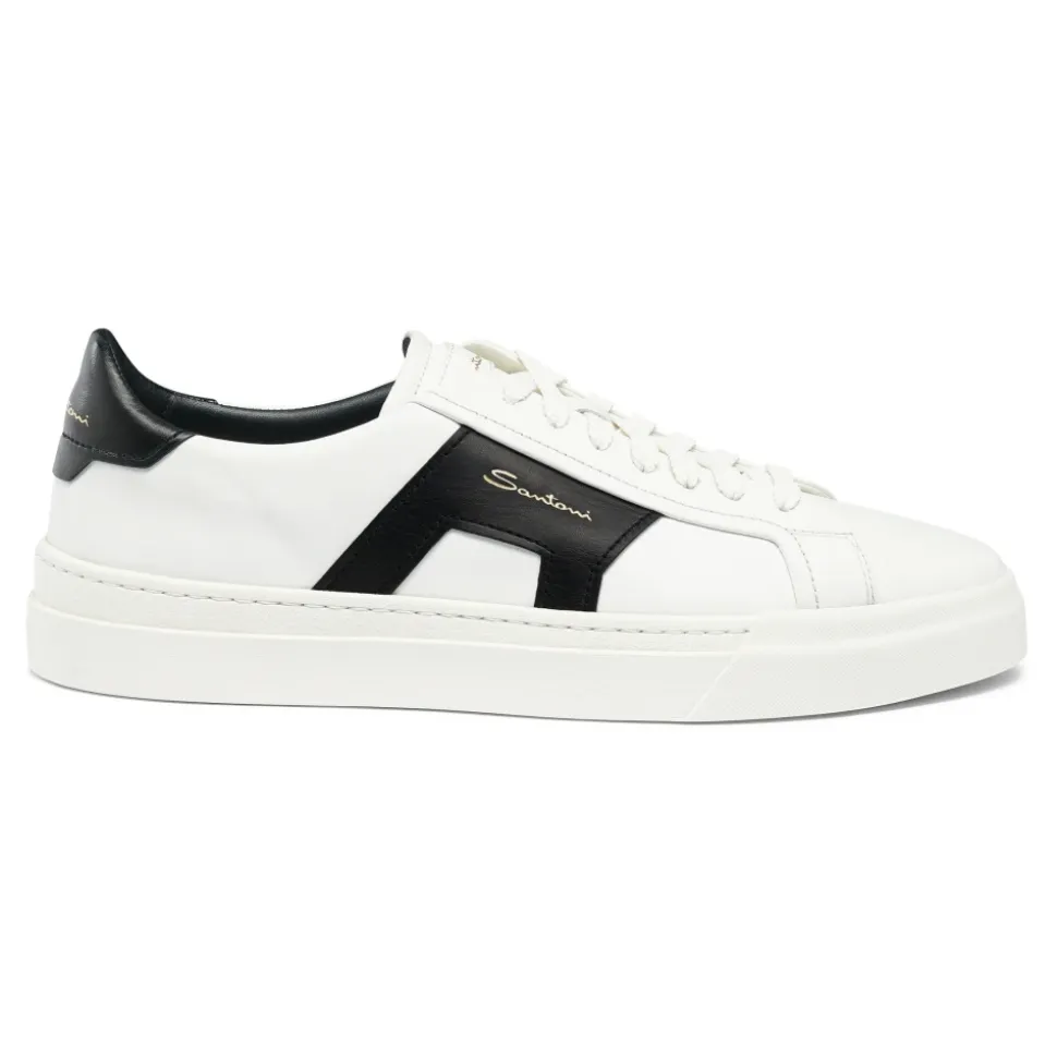 Herre skinn dobbel spenne sneaker