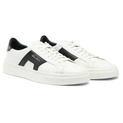 Herre skinn dobbel spenne sneaker