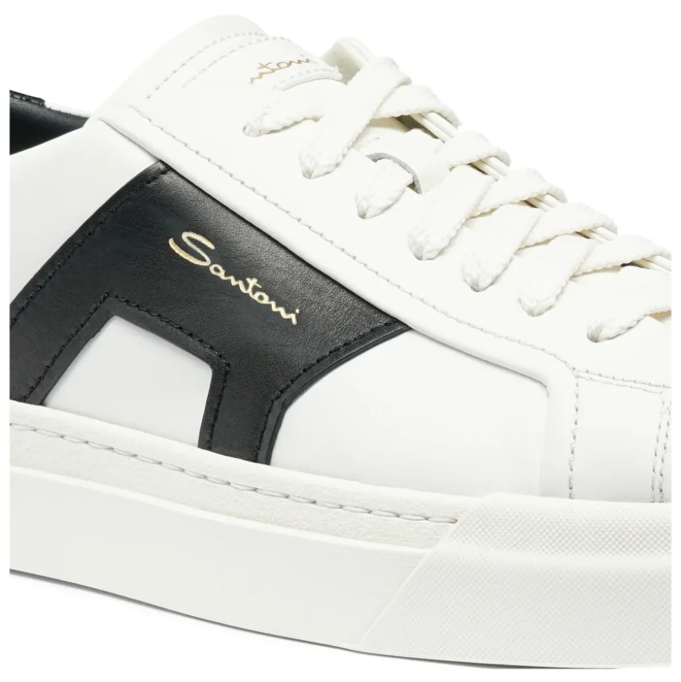 Herre skinn dobbel spenne sneaker