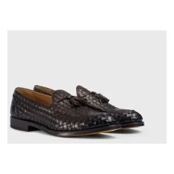 Herre vevd skinnloafer | mørkebrun