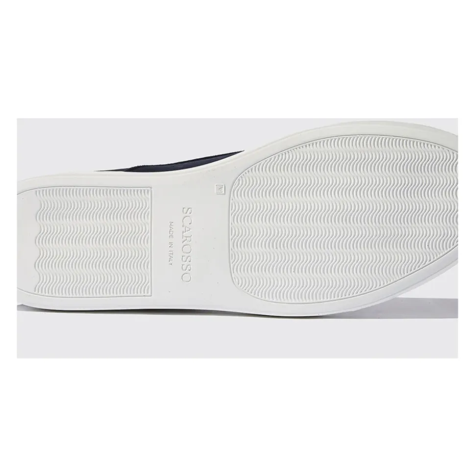 Håndlagde Blå Semskede Monkstrap Sneakers