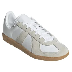 Hvite Skinn Sneakers Snøring Gummisåle