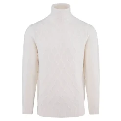 Hvit Frislid Nixon Jacuard Rollneck Gensere