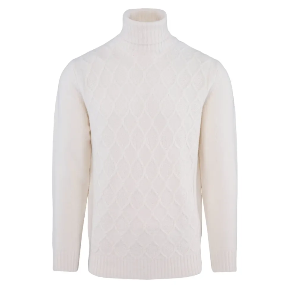 Hvit Frislid Nixon Jacuard Rollneck Gensere