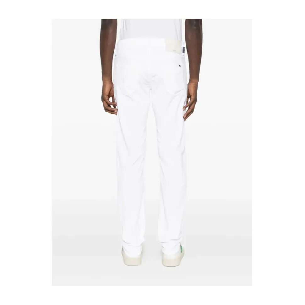 Hvit Klassisk Straight Leg Jeans