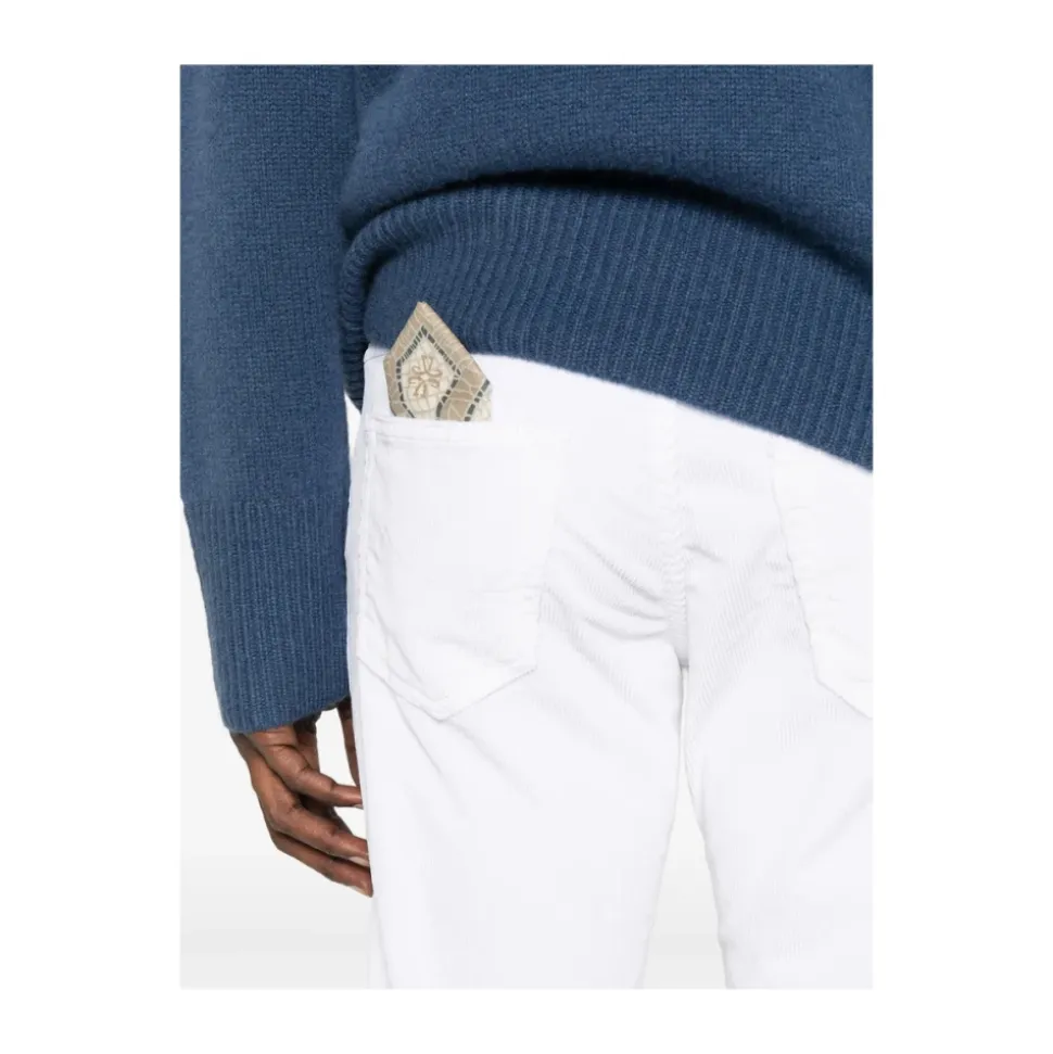 Hvit Klassisk Straight Leg Jeans